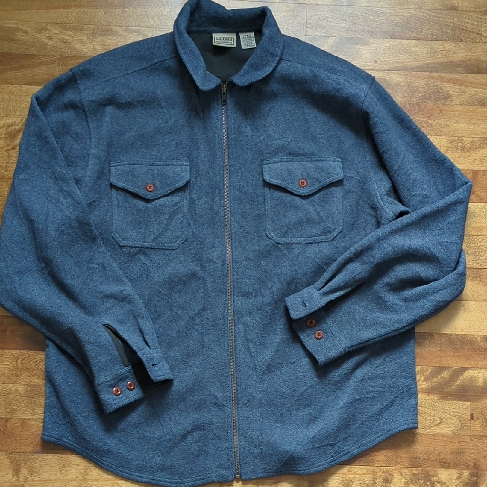 L.L.Bean Men's Full Zip Fleece Shirt/Jacket LG Reg